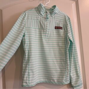 Vineyard Vines Aqua and White Striped Top
